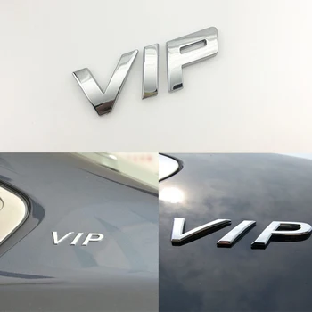 1 Adet 3D Krom Gümüş Altın Metal VIP Araba Sticker Yan Çamurluk Arka bagaj amblemi Rozet Çıkartması Oto Araba Styling Aksesuarları