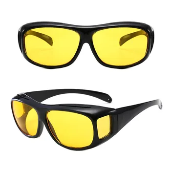 1 ADET Parlama Önleyici Gece Görüş Araba Gece Görüş Güneş Gözlüğü Gece sürüş gözlükleri Sürücü Gözlük UV Koruma Gözlük