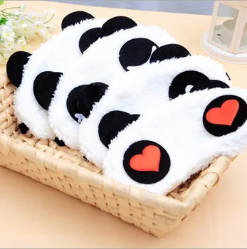 1 ADET Sevimli Yüz Beyaz Panda Göz Maskesi Siperliği Gölgeleme Uyku Pamuk Gözlük Göz Maskesi Uyku Maskesi Göz Kapağı Sağlık