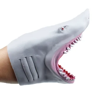 1 Adet Simüle Korkunç Köpekbalığı kukla Oyuncak Çevre Dostu Yenilik Hikaye Anlatma Sahne Canlı Köpekbalığı Modeli Bebek Pratik Şakalar Oyuncaklar