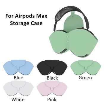 1 ADET Yumuşak Dayanıklı PU Koruyucu Kapak Airpods İçin Max Anti-scratch Su Geçirmez Kulaklık Kılıfı Kulaklık Koruyucu Aksesuarları