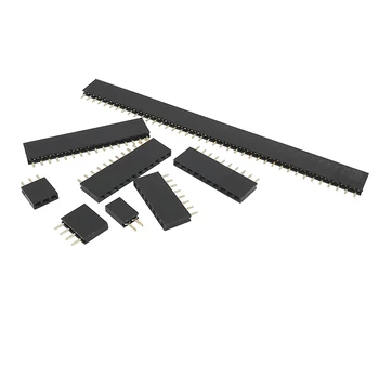 10 Adet 2.54 mm Pitch Düz Tek Sıra Dişi Soket 2 Pin - 40pin Şerit PCB kartı Pin Header Konnektör Arduino için