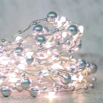 10 M 100 LEDs peri ınci LED dize ışık Garland düğün parti romantik dekoratif bakır tel Navidad yılbaşı dekoru ışıkları