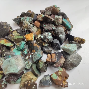 100g Hubei Ham Madeni Doğal Turkuaz işlenmemiş taş Taş Mineral Örnekleri DIY Takı Yapımı İçin