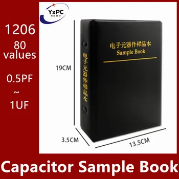 1206 SMD Kapasitör Örnek Kitap 80 değerleri 25 adet 50 adet 0.5 PF-1 UF Kapasitör Paketi Çip Kapasitörler Çeşitler Kiti Paketi ücretsiz kargo