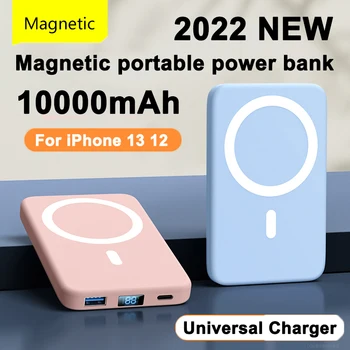 15W 10000mAh Macsafe Pil Paketi Manyetik Kablosuz Güç Bankası Harici Yedek Pil iPhone 13 12 11 Pro Max Powerbank
