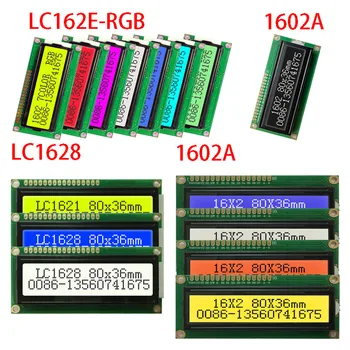1602 16x2 Lcd Ekran RGB arka ışık 3.3 v 5v I2C veya 4 8bit mcu 80x36mm LC1621 LC1628 1602A HD44780