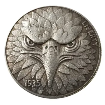 1935 Kartal kafa AB Hatıra Paraları Koleksiyon 3D Antika Metal Hatıra Morgan Hobo Sikke Kopya Ev Dekor Yeni Yıl Hediyeleri