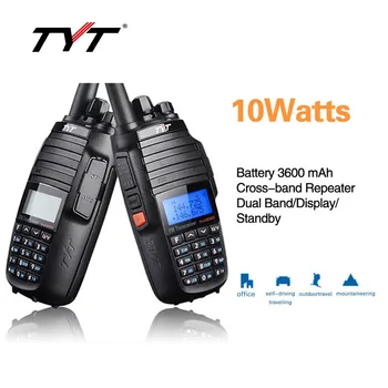 2 adet TYT TH-UV8000D el telsizi 10W Walkie Talkie VHF UHF Ultra yüksek 3600mAh Çapraz Bant Tekrarlayıcı Fonksiyonu Radyo