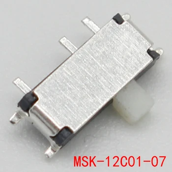 20 ADET 7 Pin Mini Slayt Anahtarı On-OFF 2 Pozisyon Mikro Slayt Geçiş Anahtarı 1P2T H=1.5 MM Minyatür Yatay Slayt Anahtarı SMD