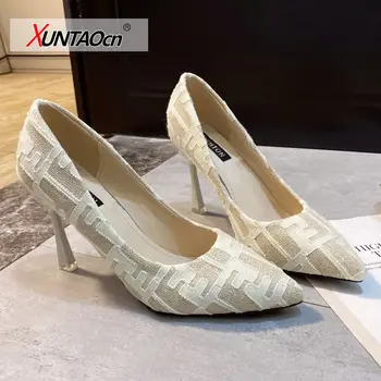2022 kadın Bahar Hakiki deri ayakkabı Retro Tarzı SquareToe Ayakkabı Tıknaz Yüksek Topuklu Yaz Rahat Ofis Bayan Ayakkabıları