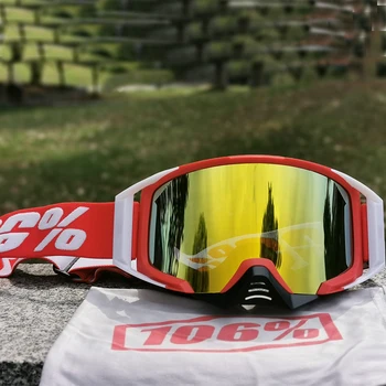2022 Motokros Yarışı Goggles106 % Motokros Gözlük Gözlük MX Off Road Maske Kask Gözlük Kayak Spor Gafas Motosiklet için