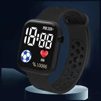 2022 Spor LED dijital saat Erkekler Kadınlar için Kare Casual İzle erkekler Silikon Askeri elektronik saat Saat Relogio Masculino