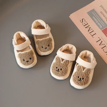 2022 Yeni Yürümeye Başlayan Yenidoğan Bebek Ayakkabıları Erkek Kız Terlik Prewalker rahat ayakkabılar Kış Küçük Hayvanlar İlk Yürüyüşe