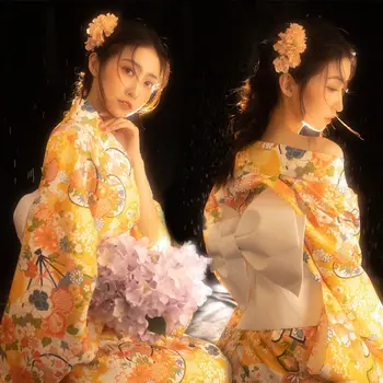 22 Stilleri Kimono Kadınlar için Japon Geleneksel Kimono Cosplay Elbise Geyşa Yukata Yaz Uzun Robe Femme Fotoğraf Giysileri