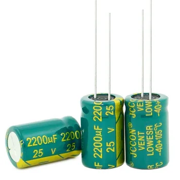 25 V 2200 UF 2200 UF 25 V Yüksek frekans düşük direnç Elektrolitik Kapasitörler Boyutu:10*20 10*25 en iyi kalite