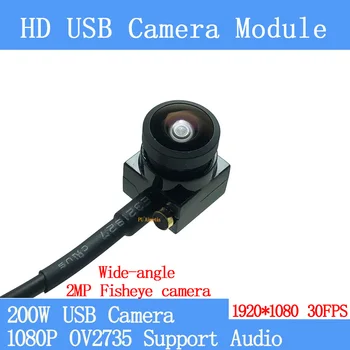 2MP Geniş açı balık gözlü kamera 1080P Full Hd 30FPS Yüksek Hızlı Mini CCTV Linux OTG UVC USB Kamera Modülü Android Windows için