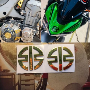 3D Motosiklet Amblem Rozet Çıkartmaları Tankı Tekerlek Logo çıkartmaları KAWASAKİ H2 H2R Gümüş Altın Renk