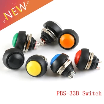 5 Adet PBS-33B 2Pin mini Anahtarı 12mm 3A 125V su geçirmez anahtarı pbs33b anlık basmalı düğme anahtarı sıfırlama Olmayan kilitleme