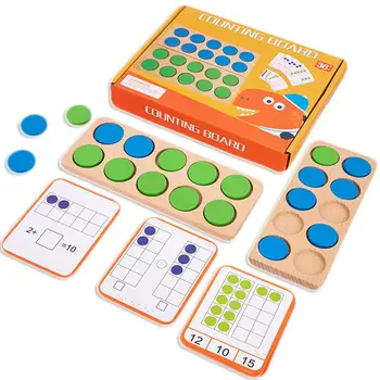 Ahşap On-Çerçeve Matematik Oyuncaklar Okul Öncesi Matematik Manipülatif Numarası Anlamda Sayaçları Çocuklar Montessori Etkinlik Oyuncaklar Erken Eğitim Oyunları