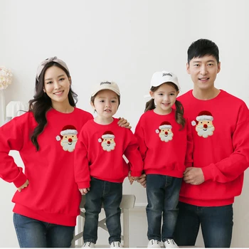 Aile Eşleştirme Çirkin Noel Ren Geyiği Kazak Kazak Kış Sıcak Hoodies Çift Çocuklar Kazak Yeni Yıl Noel Hediyesi
