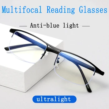 Akıllı ilerici Multifokal okuma gözlüğü Erkekler Kadınlar İçin ComputerSight Şeffaf Anti-mavi ışık ayarlanabilir gözlük 1.5