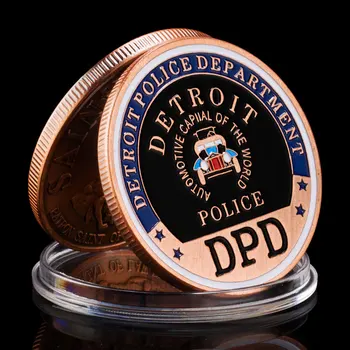 Amerika Birleşik Devletleri Detroit Polis Departmanı Hatıra Sikke Bronz Kaplama Tahsil Sikke Saint Micheal 1 ADET hatıra parası
