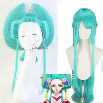 Anime Kozuki Hiyori Komurasaki Mavi Kadın Cosplay Peruk Cadılar Bayramı Kostüm Prop Tokalar Rol Oynamak Saç + Ücretsiz Peruk Kap
