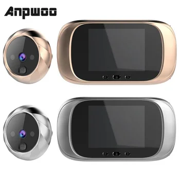 ANPWOO HD Kapı Görüntüleyici Uzun Bekleme Video İnterkom Kızılötesi Hareket Sensörü Gece Görüş Kamera kapı zili ev güvenlik kamerası