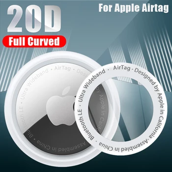 Apple Airtag için 20D Kavisli Kenar koruyucu film İçin Apple Airtag Akıllı Bulucu İzci Ekran Koruyucu Aksesuarları (Cam