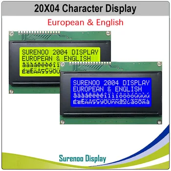 Avrupa İngilizce 204 20X4 2004 Karakter LCD modül ekran Ekran LCM Beyaz Mavi LED Aydınlatmalı