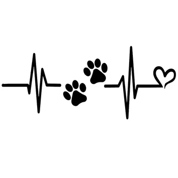 Aşk Köpek Paw Pet Tema Pencere Camı Araba Sticker Çıkartması 25 cm * 16 cm