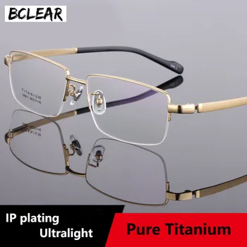 BCLEAR Optik Gözlük Ultem Esnek Süper Hafif Reçete Optik Gözlük Çerçevesi Büyük Yüz İşadamları Titanyum