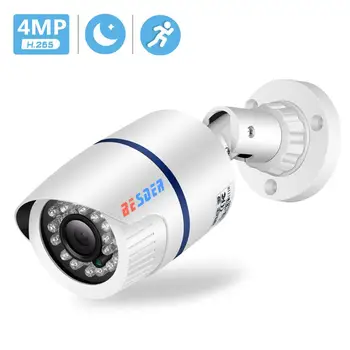 BESDER 5MP/3MP / 2MP Kablolu IP Kamera H. 265 Açık Su Geçirmez Güvenlik Kamera Kızılötesi 20m Gece Görüş Hareket Algılama PoE Kamera