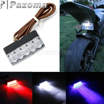 Beyaz / Mavi / kırmızı Mini motosiklet LED Dönüş Sinyalleri göstergeler Arka Fren lambası plaka etiketi ışık gündüz farı 5x Led