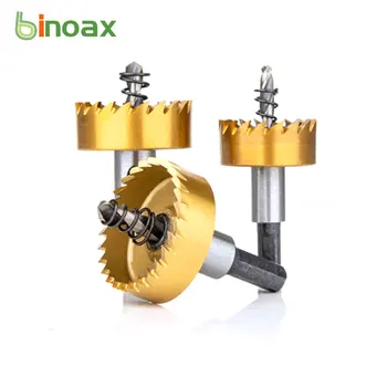 Binoax HSS Matkap Ucu delik testeresi seti Metal Ahşap Delme Delik Kesme Aracı Yüklemek için Kilitleri / 16 / 18 5/20/25 / 30mm