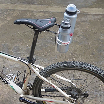 Bisiklet Bisiklet Alüminyum Bisiklet Arka Montaj Eyer Ray Braketi Çift Su Şişesi Kafesleri Tutucu Triatlon Uzatın su ısıtıcısı Sabit Raf