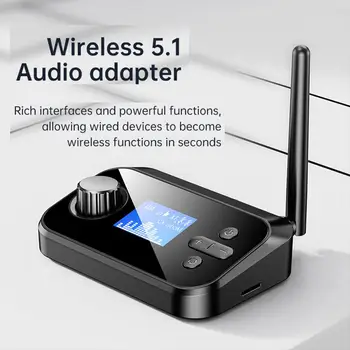 Bluetooth uyumlu 5.0 Ses Alıcısı Verici 2-in-1 Fiber Koaksiyel Kablosuz Ses Adaptörü İle Ekran Mp3 oyuncu