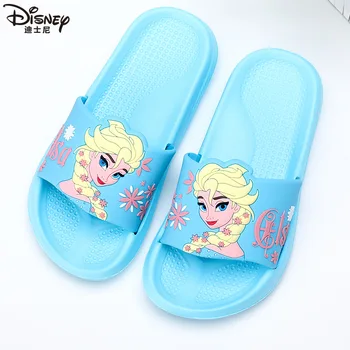 Disney Kız Sürükle Dondurulmuş Elsa Prenses Yaz Kapalı kaymaz Bebek Ev çocuk sandaletler ve terlikler Ebeveyn-çocuk