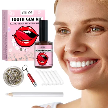 Diş Mücevher Seti Kaldırmak Kolay Güzel Beyaz Diş Takı Yansıtıcı Diş Süsleme Uygulama Kiti Kızlar Kadınlar İçin