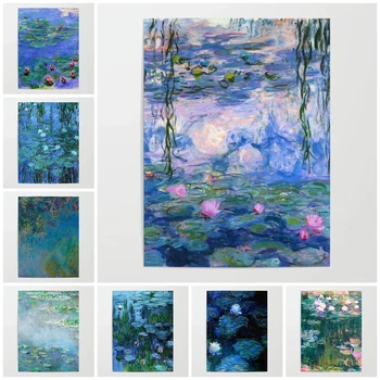 Elmas Boyama Claude Monet Nilüferler El Sanatları Elmas Nakış Mozaik Resim Taklidi Dekorasyon Ev Hediye İçin