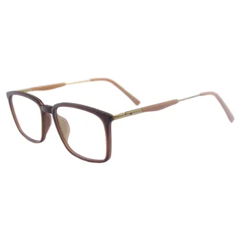 Erkekler Dikdörtgen Gözlük Çerçevesi Moda TR90 Hafif Gözlük Şeffaf Gözlük Bahar Menteşe Reçete Multifokal Lens