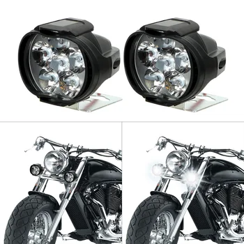 Evrensel 2 adet ABS bakır PC Araba Motosiklet Far Spot Sis Farları 6 LED Su geçirmez Çalışma Lambası 12V ATV araba ışıkları