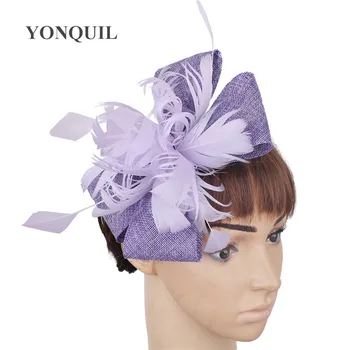 Fantezi Tüy Çiçek Düğün Şapkalar Gelin Zarif Fascinator Şapka Saç Tokası Moda Bayanlar Kadınlar Evli Headdress Durum İçin