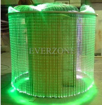 FY750-005 0.75 mm * 3 Fiber optik ışık kabloları 20 adet 2 m yan sivri ışık Fiber optik perde kablosu DIY şelale etkisi ışık