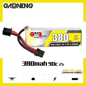 Gaoneng GNB 380 mah 2 S 7.6 V HV 90C/180C Lipo pil ile XT30 Fiş için BETAFPV Beta75X 2 S Beta65X 2 S Whoop Drones
