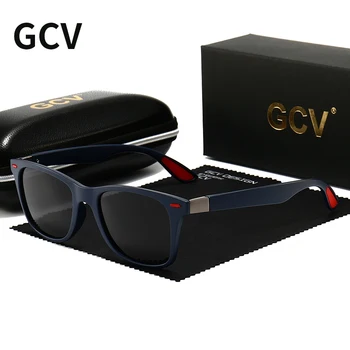 GCV Marka Tasarım Polarize Güneş Gözlüğü Erkek Kadın Sürücü Shades Erkek Vintage güneş gözlüğü Eğlence Kare Ayna Yaz UV400O CuloS