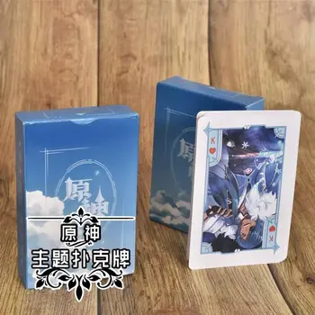 Genshin Darbe Oyun Poker Kartları Zhongli Karikatür Masaüstü Oyun Eğlence Raiden Shogun Kokomi Hutao Parti Hediye