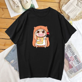 Himouto Umaru Chan T Shirt Kadın Kısa Kollu Komik Grafik Anime T Shirt Kawaii Giyim Tshirt Pamuk Sevimli Kısa Kollu Tees