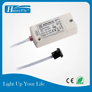 HoneyFly Patentli kızıl ötesi sensörü Anahtarı 250W 100-240V (Maks.LED'ler için 70W) Kızılötesi Sensör Anahtarı Hareket Sensörü Otomatik Açma / kapama 5-10CM CE